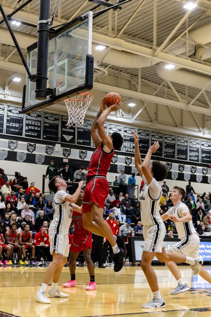 Kam Mercer gets to the lane and puts in a layup at Lakota East